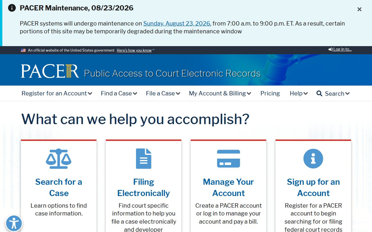 Echols County docket search PACER case access