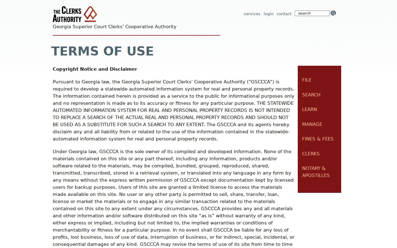 Echols County court records GSCCCA image fee warning