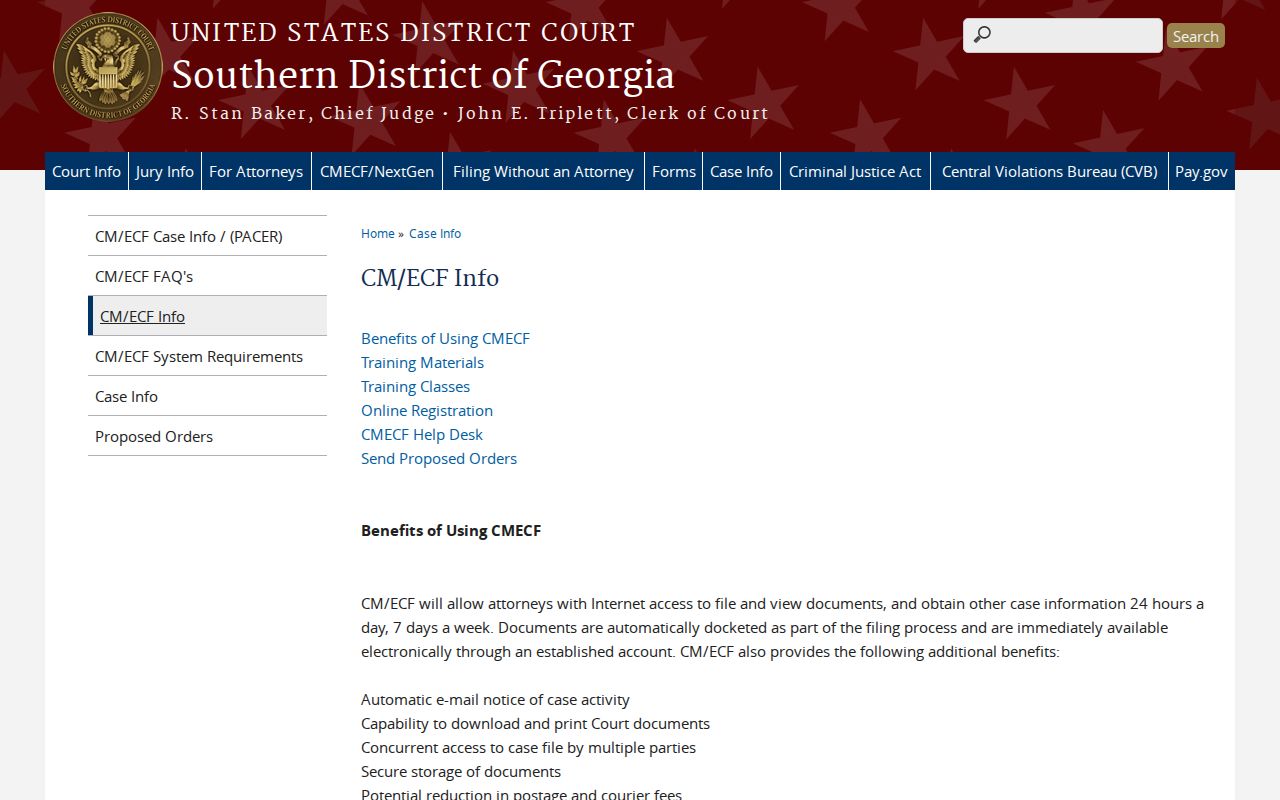 Echols County criminal court docket federal CM/ECF help desk route